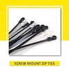 Kable Kontrol Kable Kontrol® 14" Long Screw Mount Cable Ties - 120 Lb Tensile Strength - 100 Pack - UV Black MHT14-120-Black